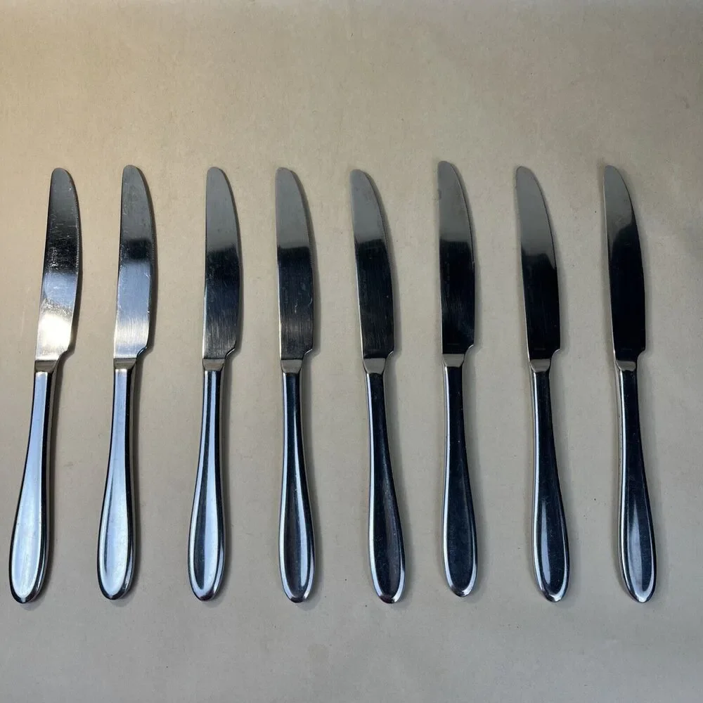 Lauffer by Towle‎ Dinner Knife 9 1/8” 18/8 Stainless Flatware Indonesia Set Of 8